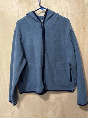 Vintage Basic Editions XL Blue Fleece Zip-Up Hoodie
